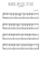 Téléchargez l'arrangement pour piano de la partition de nearer-my-god-to-thee en PDF
